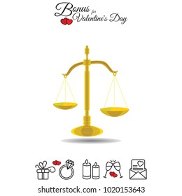Color vector image. Judge's scales. Scales of Justice