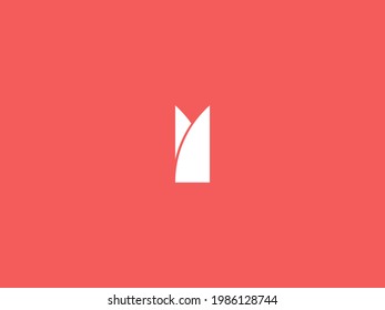 color vector image of the letter m symbol, can be used as a logo