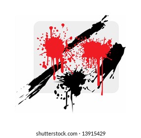 Color vector image of paint or ink blots; can used as background.