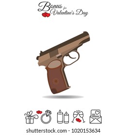 Color vector image. Pistol