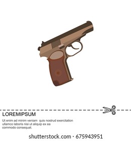 Color vector image. Pistol