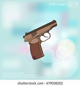 Color vector image. Pistol