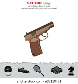 Color vector image. Pistol
