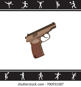 Color vector image. Pistol