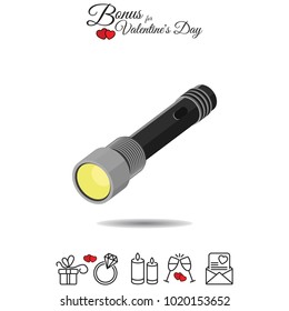 Color vector image. Pocket flashlight icon