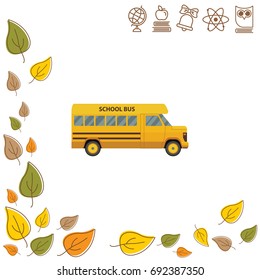 Color vector image. School bus