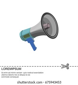 Color vector image. Shout, speaker. Loudspeaker icon 