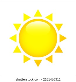 Imagen vectorial de color del sol con un resplandor 
