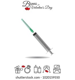 Color vector image. Syringe icon