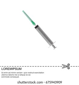 Color vector image. Syringe icon