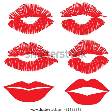 color vector kiss lips