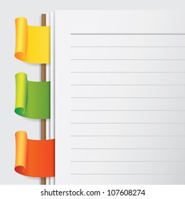 Color vector labels. Tags on the web page.