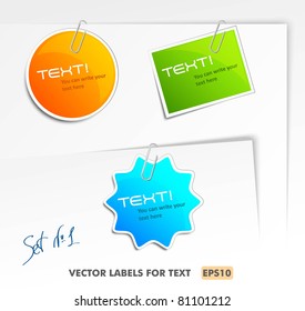 Color vector labels for text