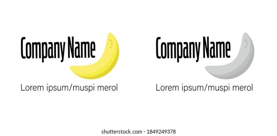 farbiges Vektorlogo in einer gekrümmten Form