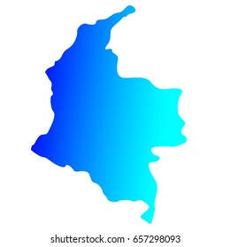 color Vector map of Colombia.  illustration eps 10.