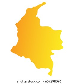 color Vector map of Colombia.  illustration eps 10.
