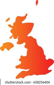  color vector map of United Kingdom.  illustration  EPS 1