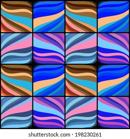 color vector mosaic background with colorful vawes