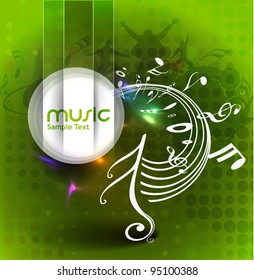 Color vector the music poster design use.