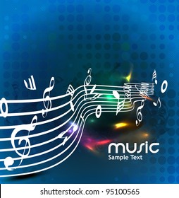 Color vector the music poster design use.