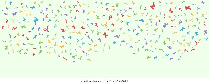 COLOR vector new year confetti banner