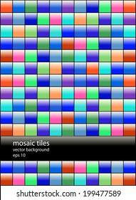 color vector page layout with bright glossy mosaic tiles and place for your text