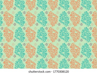 color vector pattern of the autumn branch