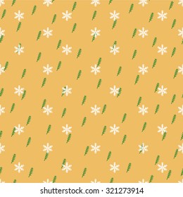 color vector pattern with fir branches on the background