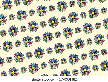 color vector plant elements pattern flowers