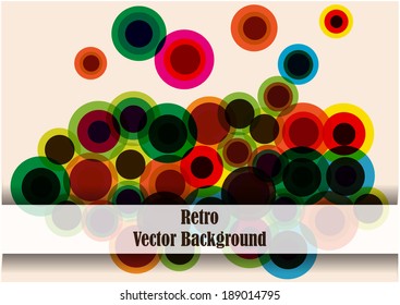 color vector retro circles background