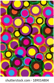 color vector retro circles background
