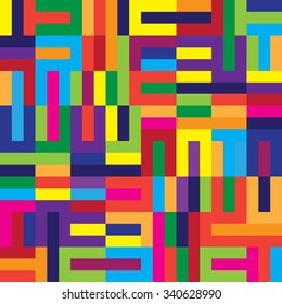 Color vector seamless pattern, abstract geometric background illustration