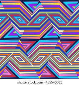 Color vector seamless pattern. Abstract geometric background illustration