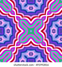 Color vector seamless pattern. Abstract geometric background illustration