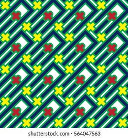 Color vector seamless pattern. Abstract geometric background illustration