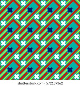 Color vector seamless pattern. Abstract geometric background illustration