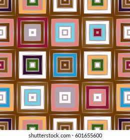 Color vector seamless pattern, abstract geometric background illustration