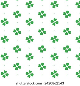 color vector seamless pattern with clover for st. patrick's day