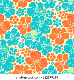 Color vector seamless pattern with flowers. Fancy abstract shirt art print. Ethnic backdrop.