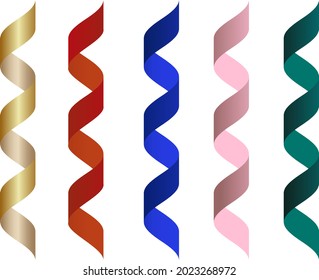 Color vector serpentine isolated on white background