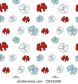 color vector simple  seamless pattern of color bow on white