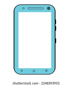 It's color vector smart phone, this is font part of smart phone vector illustration 