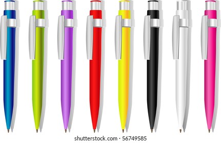 Color vector souvenir pens