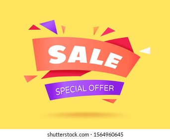 Color vector sticker for big sale special offer