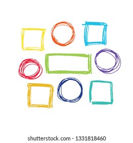 color vector  strokes of marker on white background 