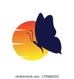 color vector style butterfly logo