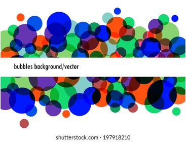 color vector transparent circles banner with place for text