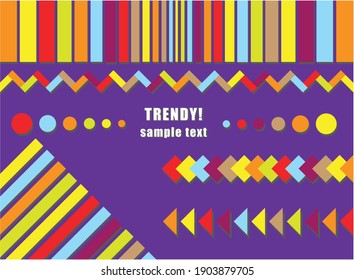 Color vector trendy background with geometric shapes and place for your text