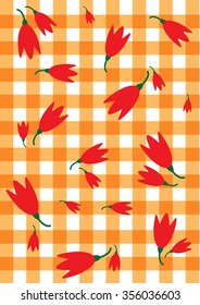 color vector tulips  patchwork background