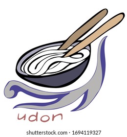 Color vector with white udon. For any design